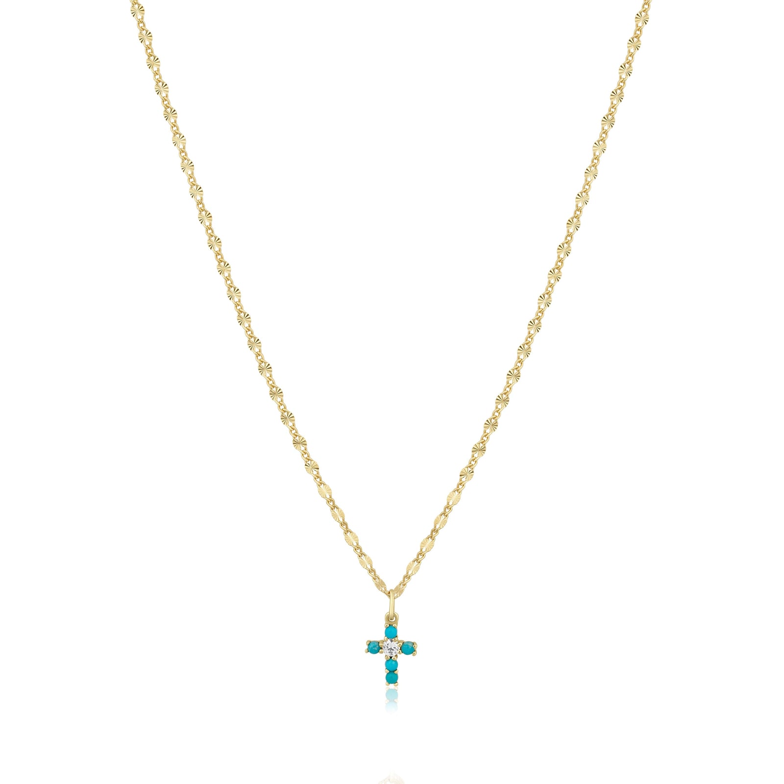 mini cross charm necklace