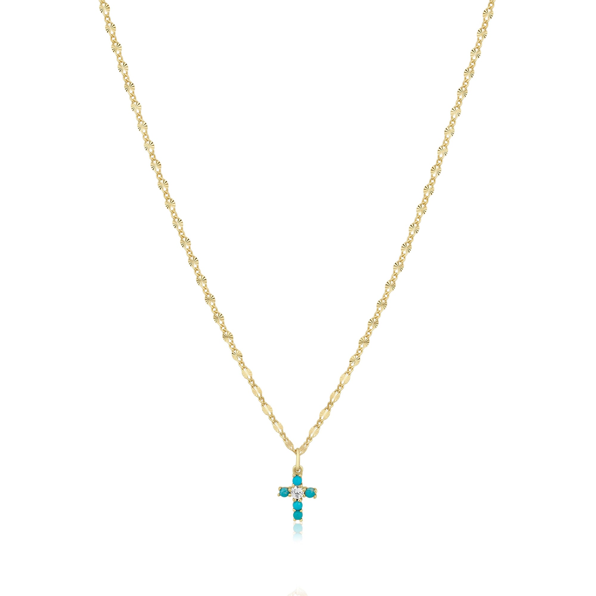 mini cross charm necklace