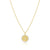 fluted disc charm necklace