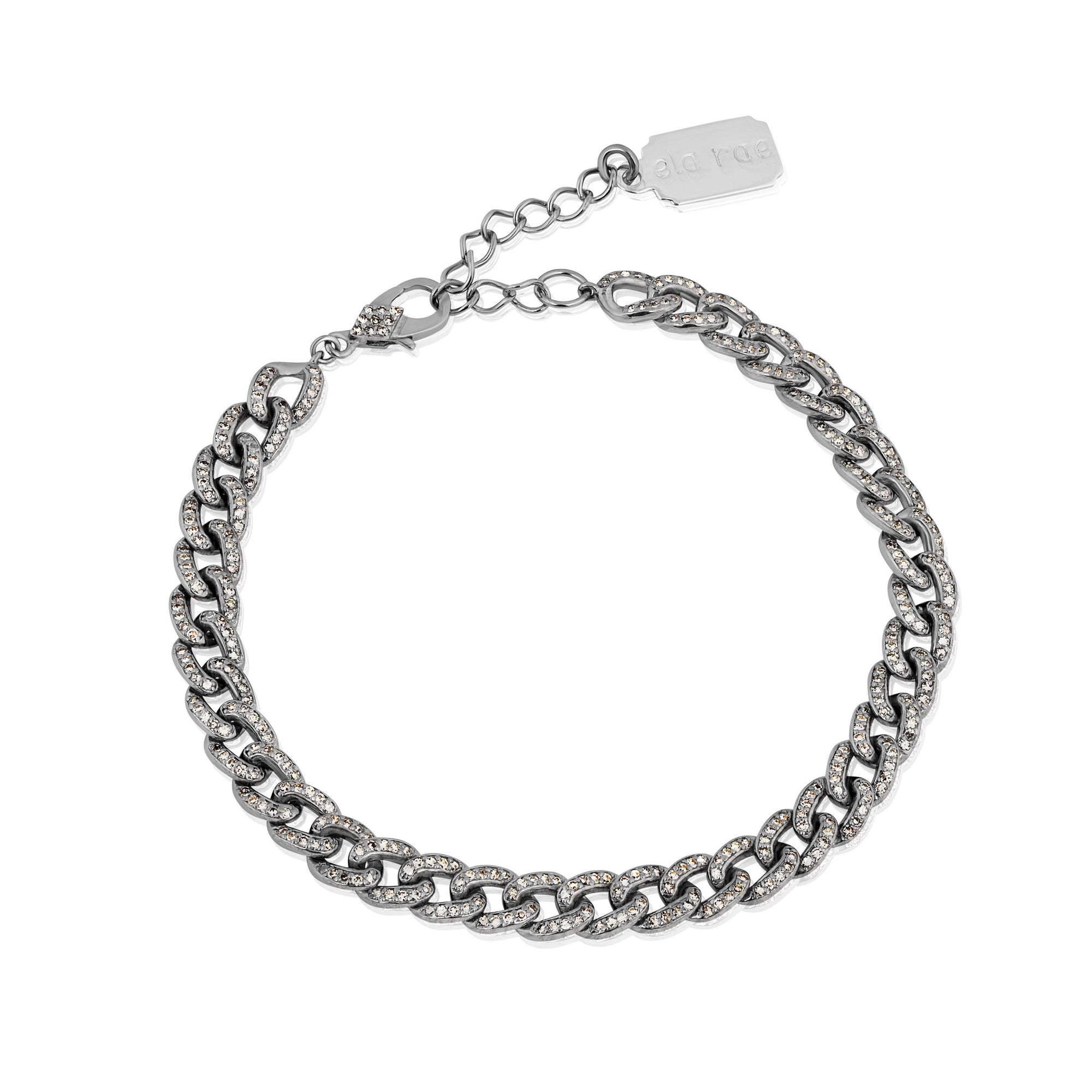 diamond mini curb bracelet