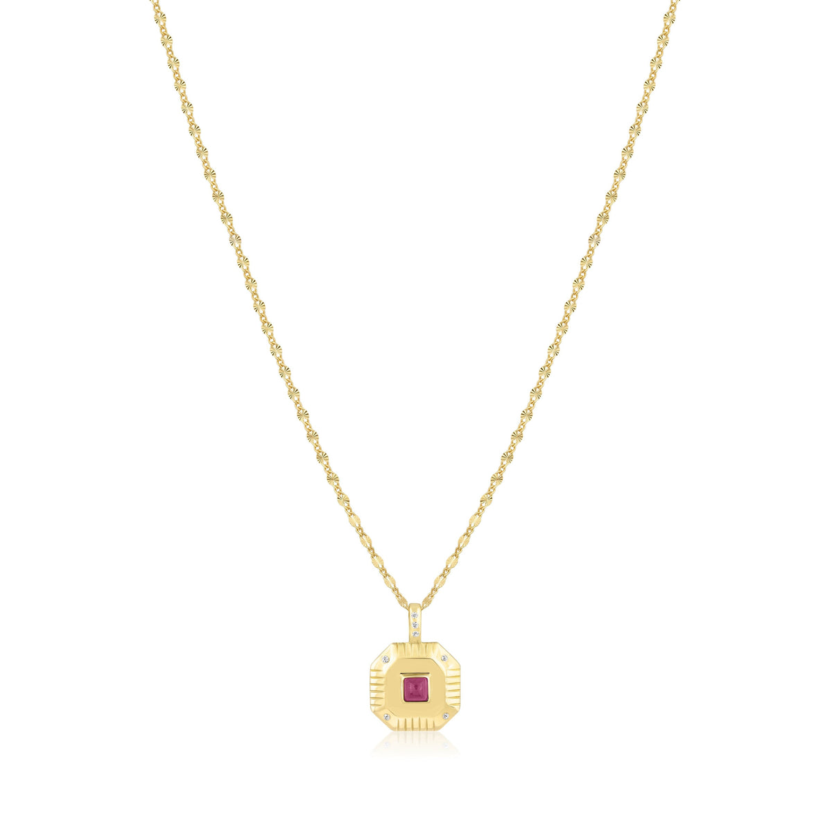octagon charm necklace