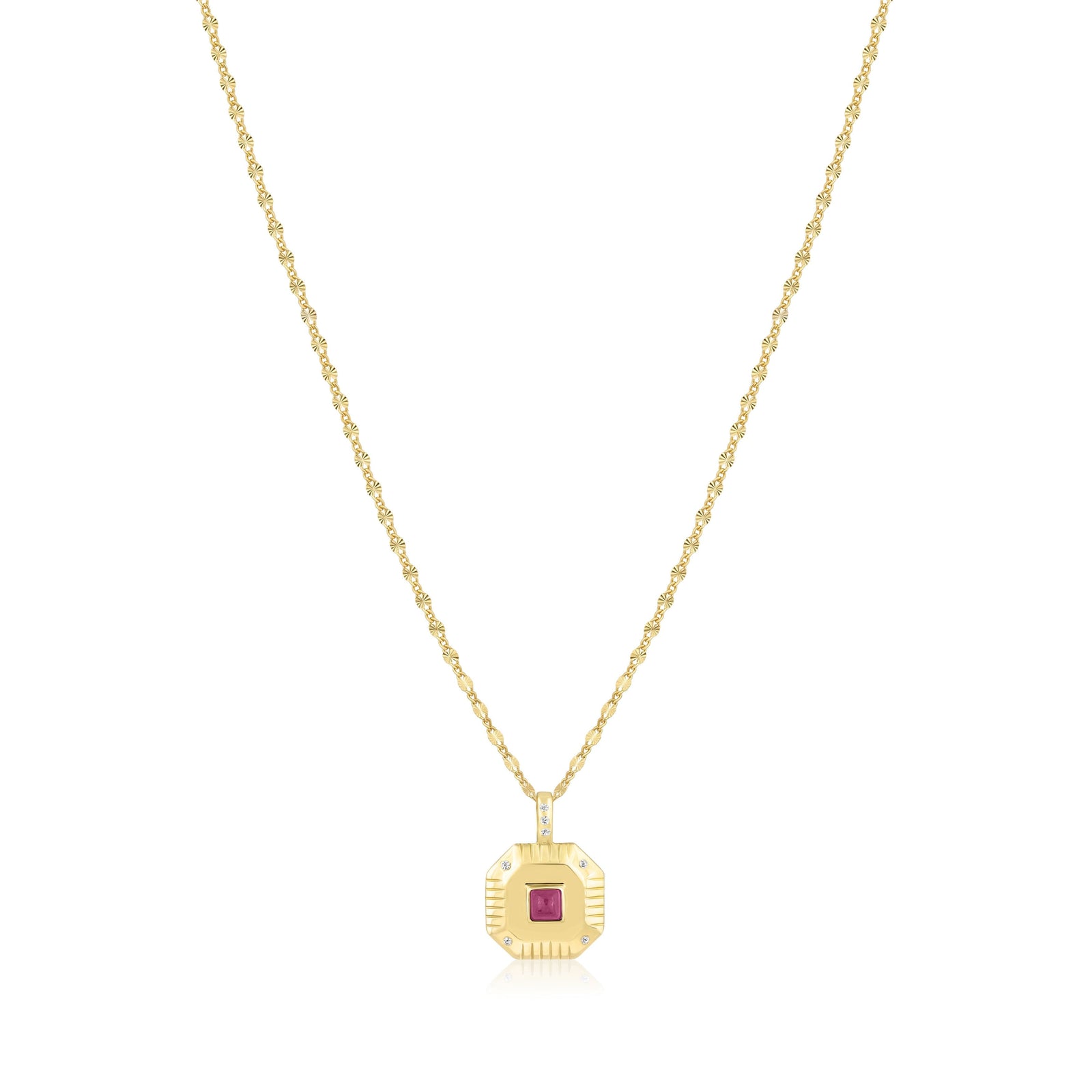 octagon charm necklace