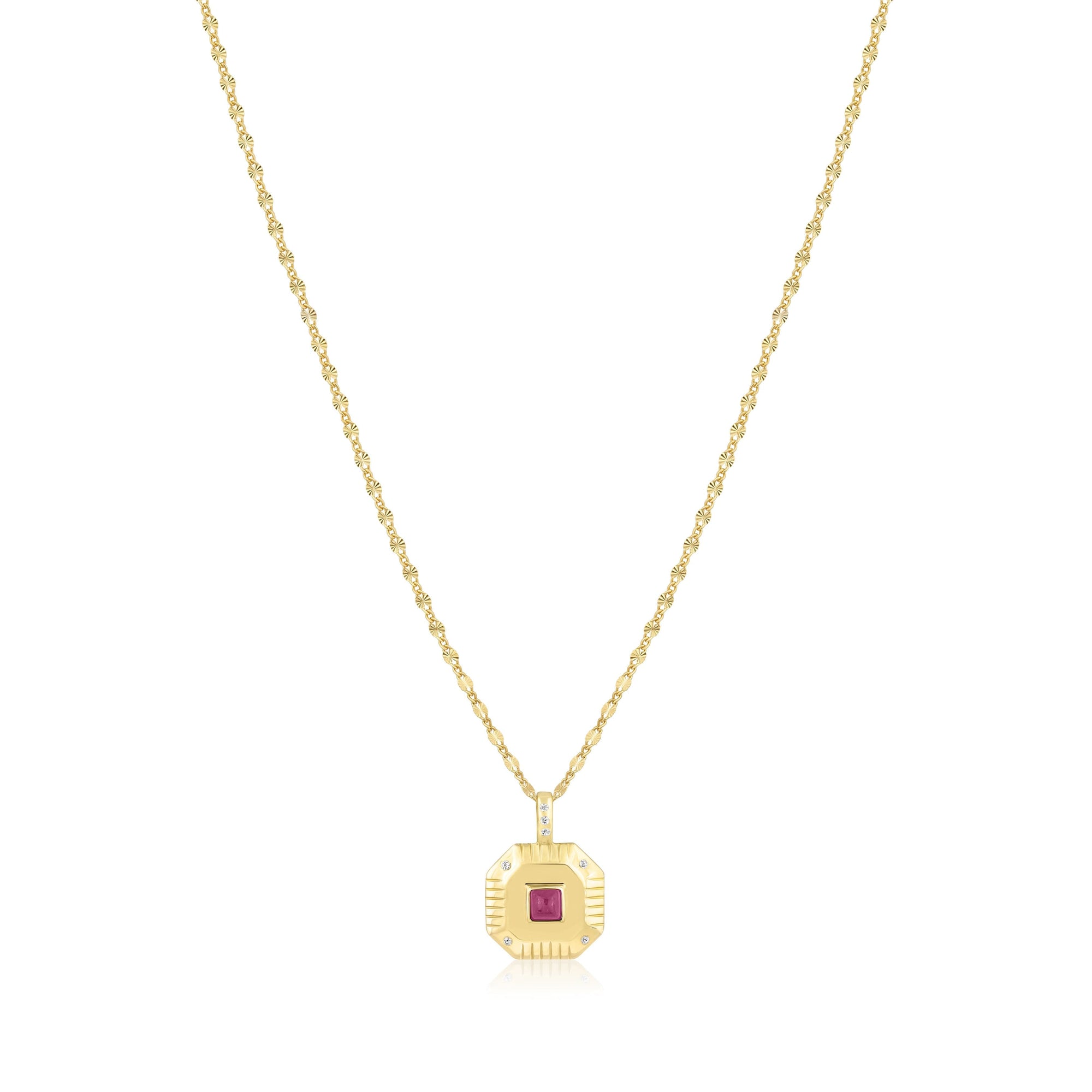 octagon charm necklace