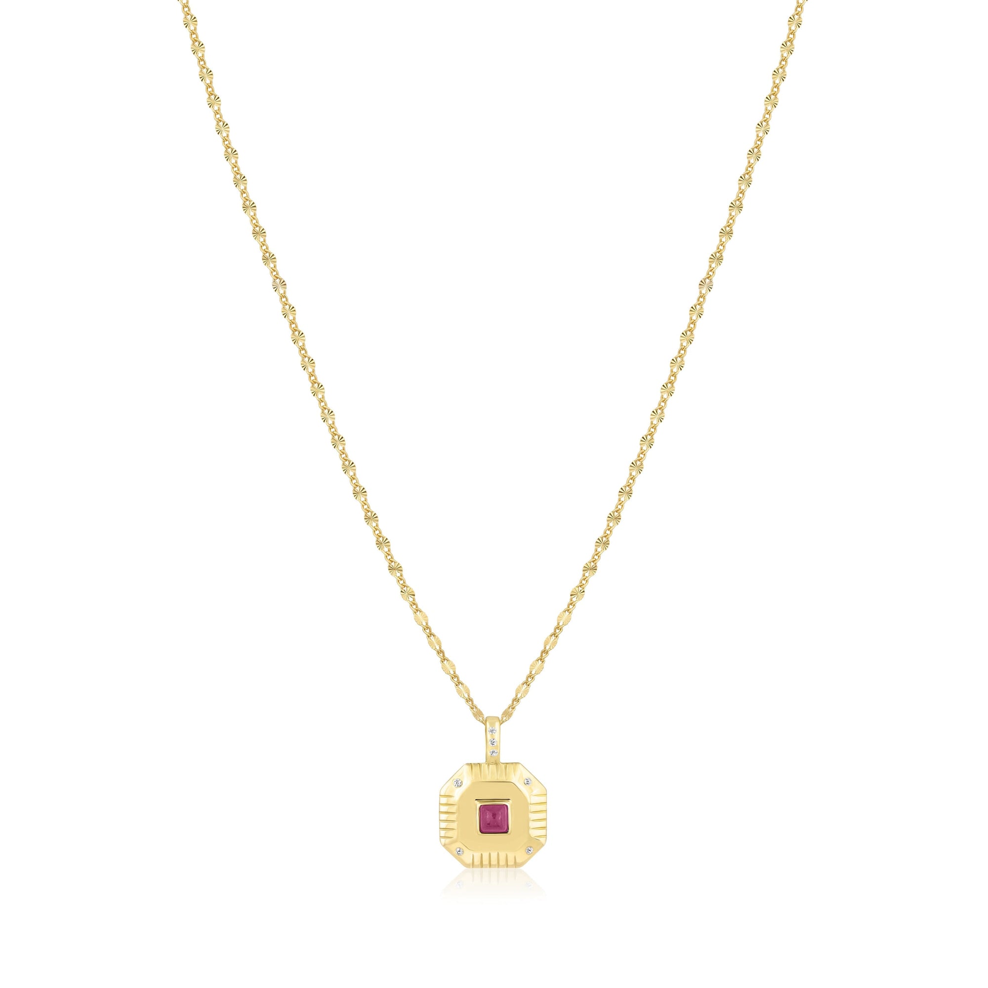 octagon charm necklace