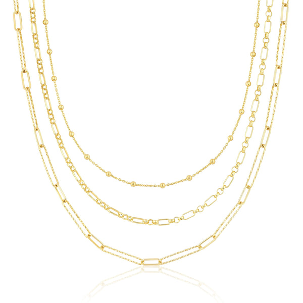 three layer chain | triple round & oval - ela rae