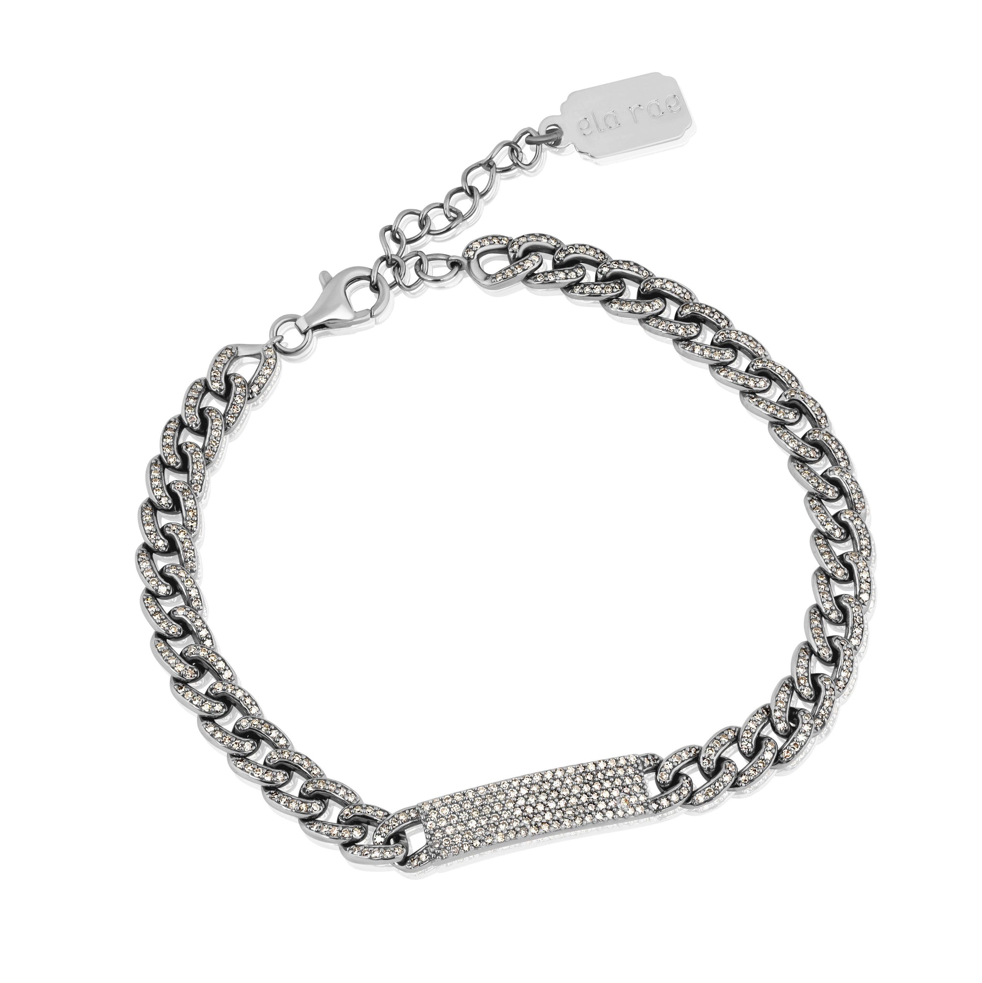 diamond curb ID bracelet