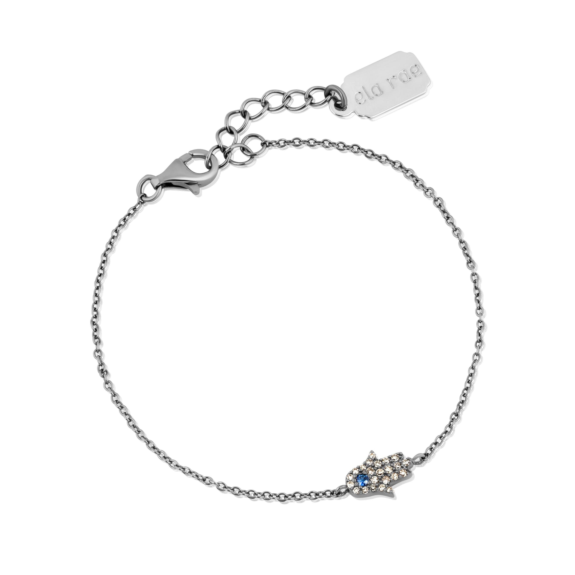 mini diamond hamsa bracelet