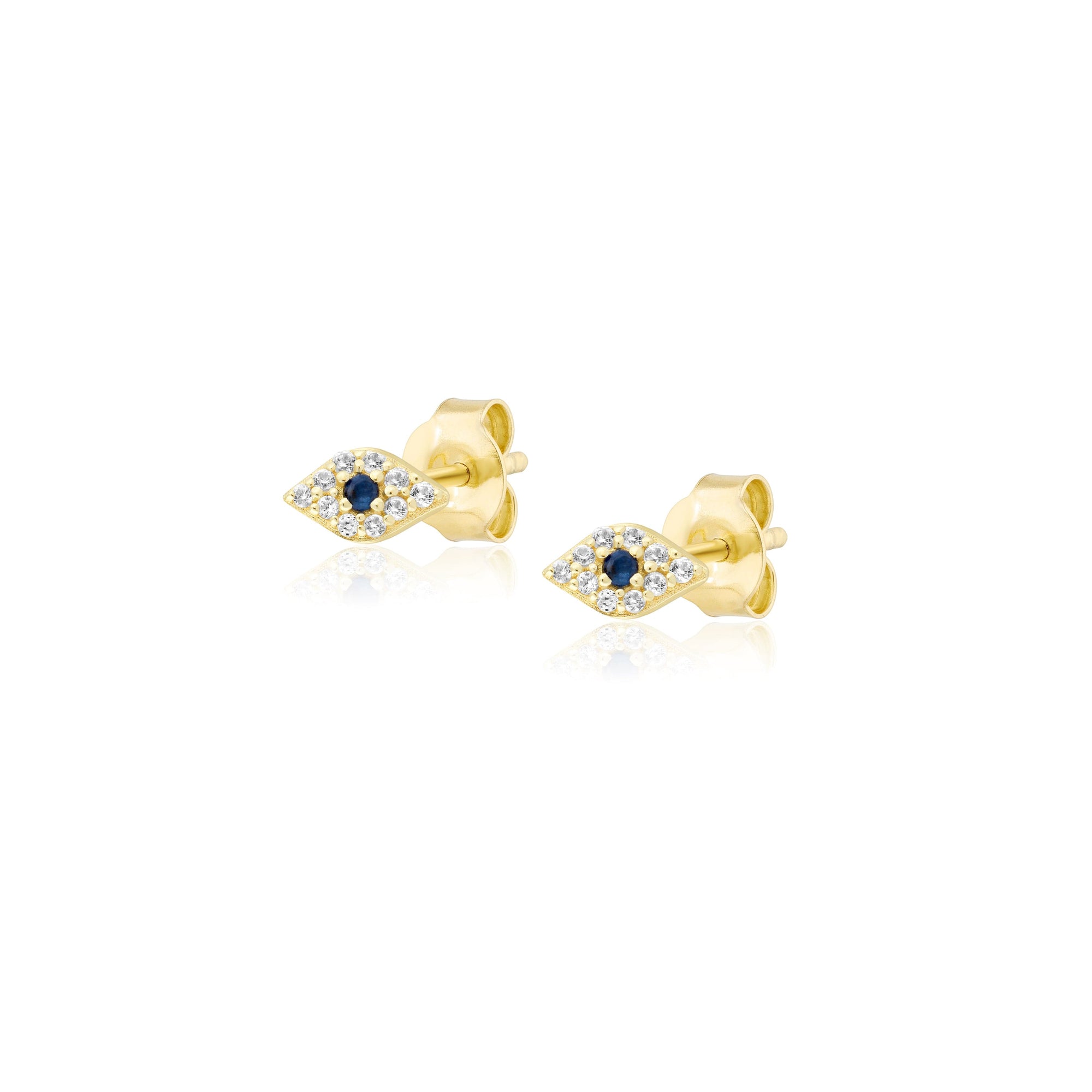 mini evil eye studs