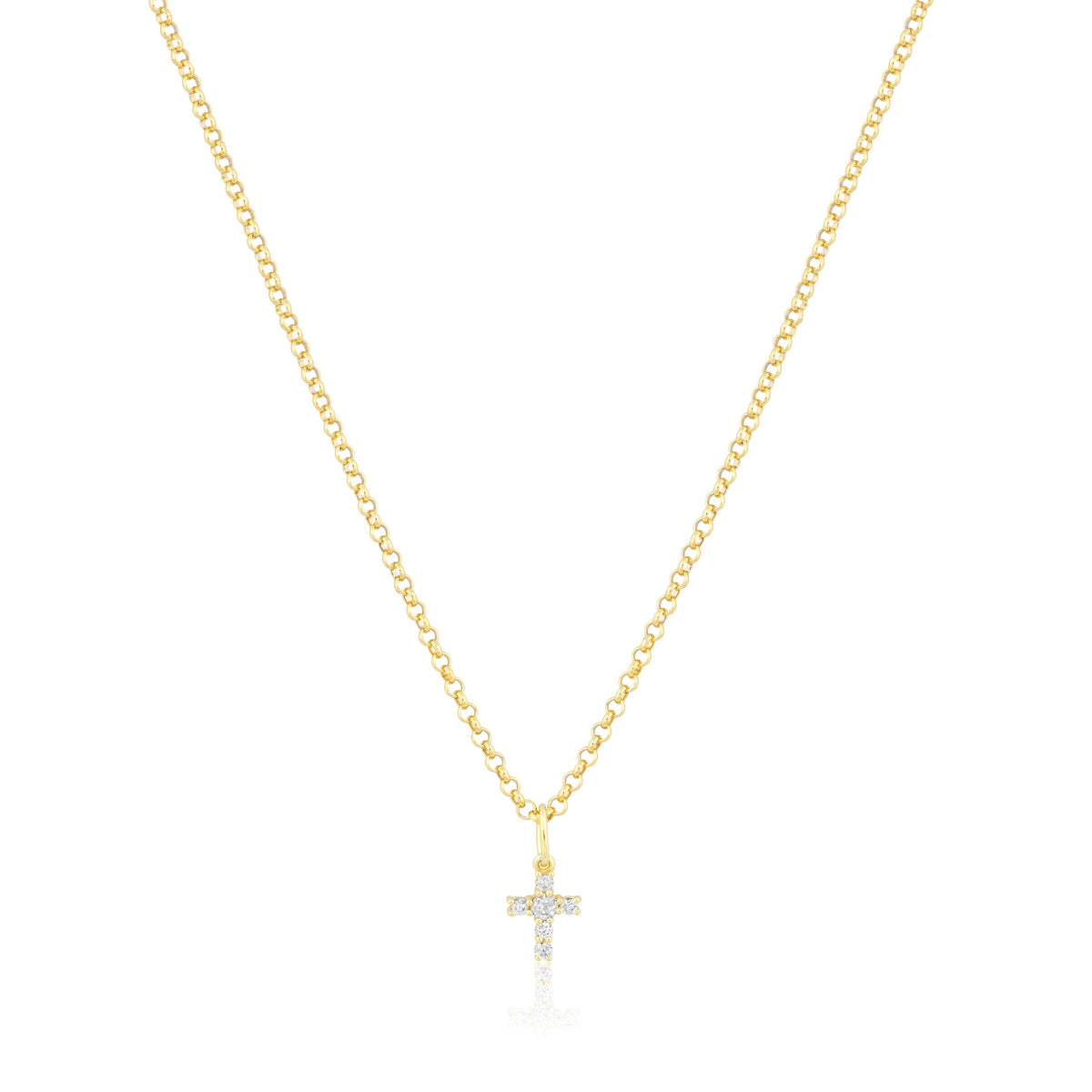 mini cross charm necklace
