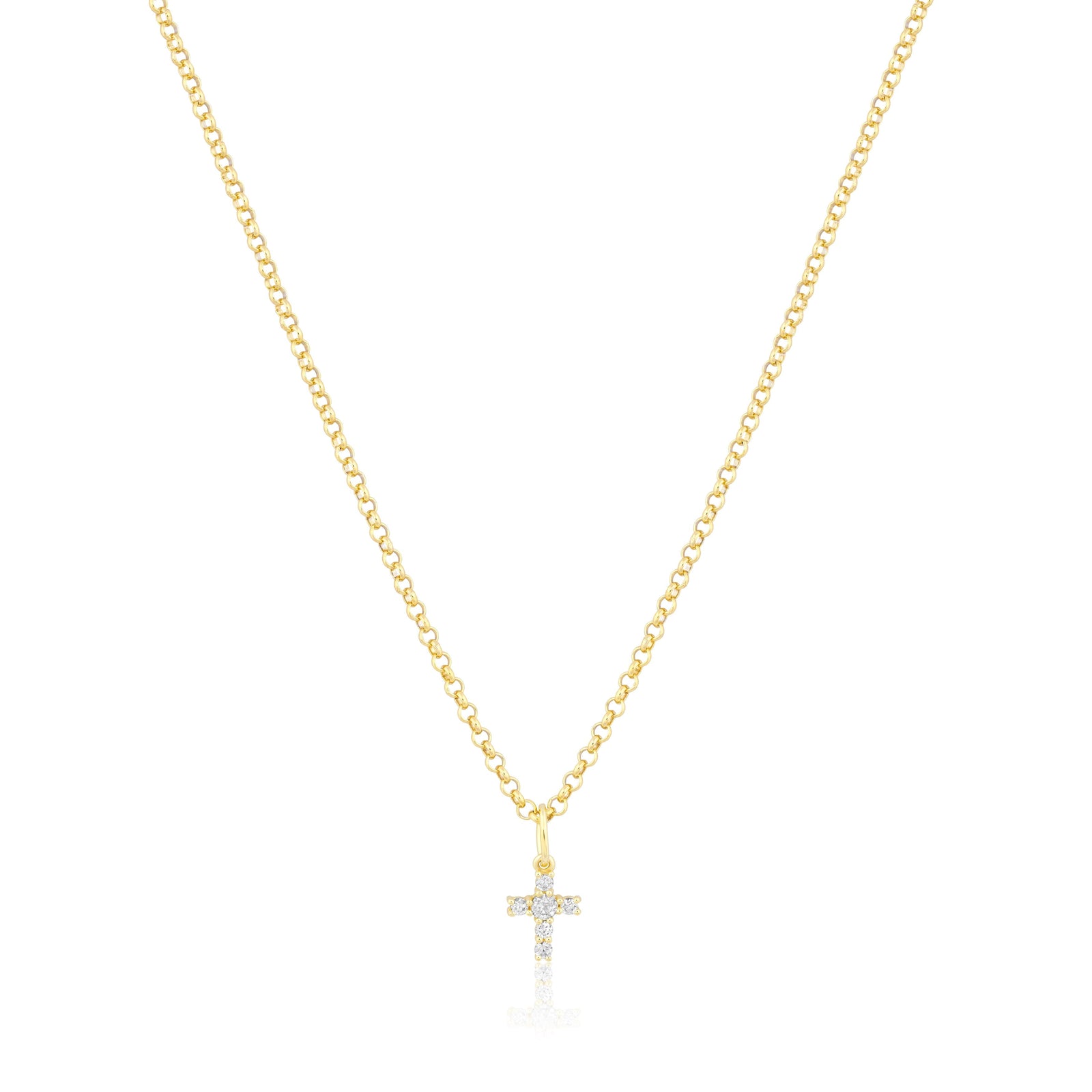 mini cross charm necklace