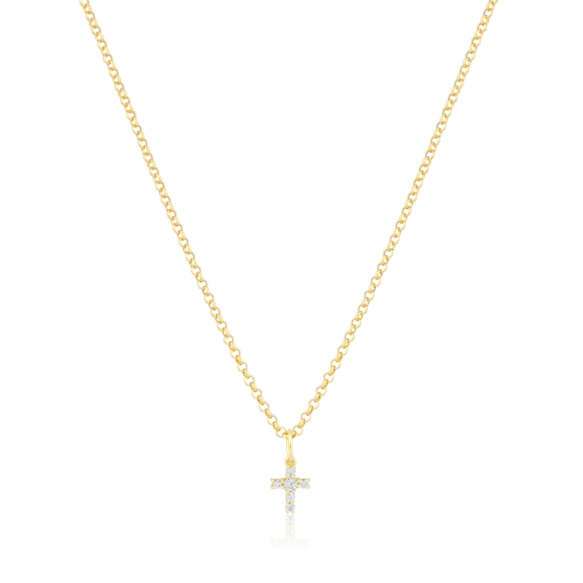 mini cross charm necklace