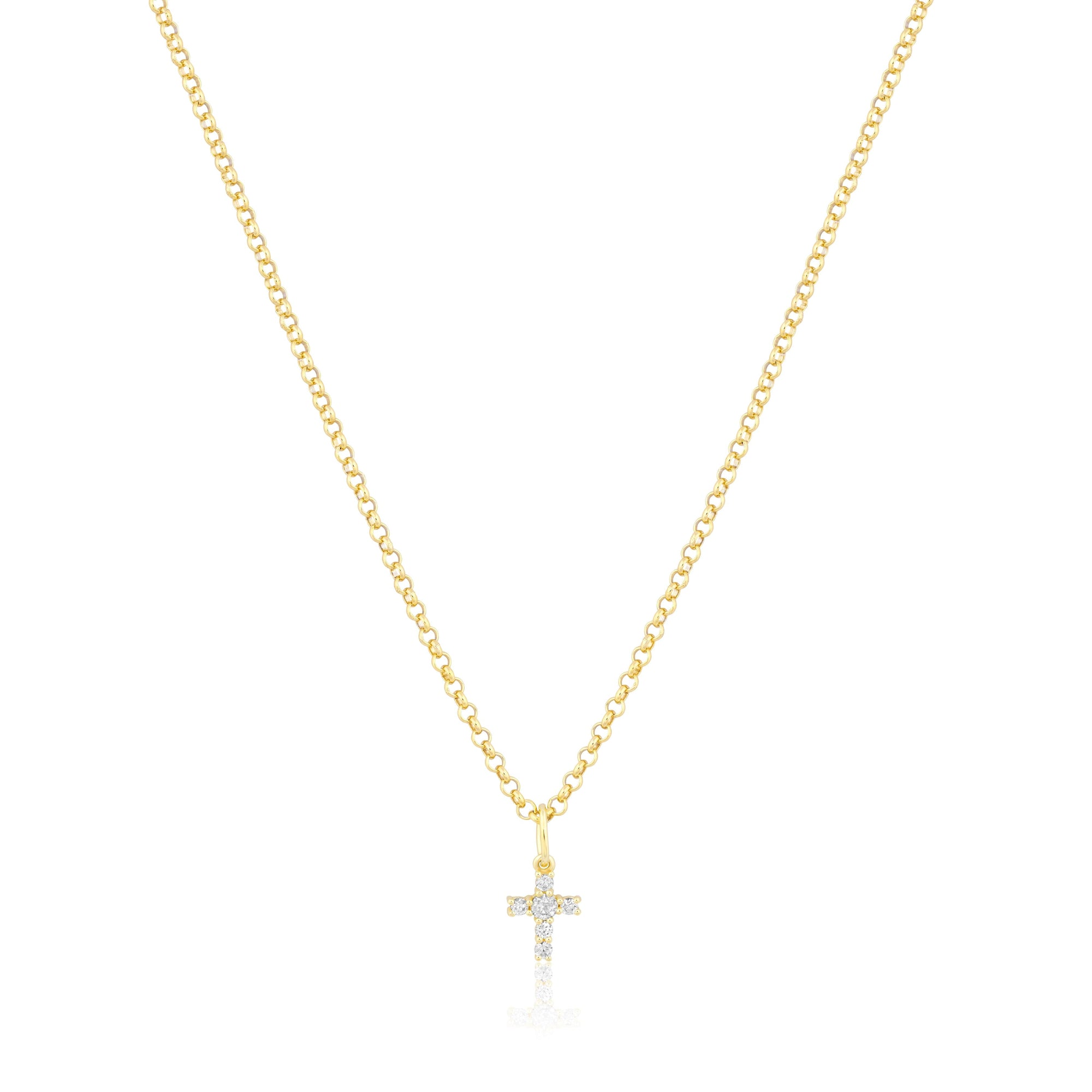 mini cross charm necklace