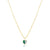 half & half stone heart charm necklace