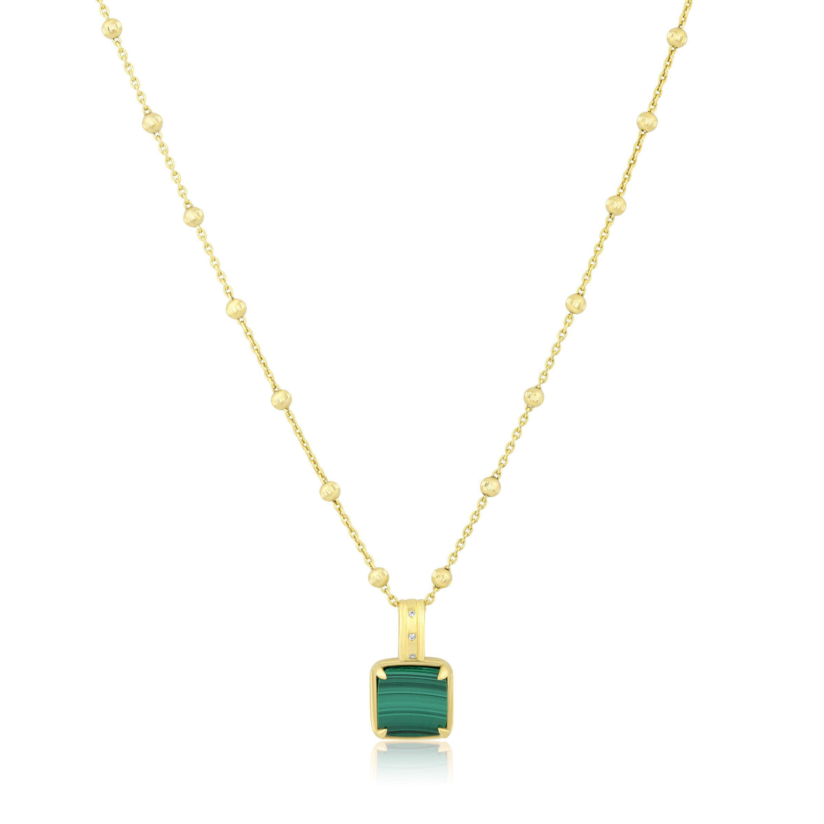 square gemstone necklace
