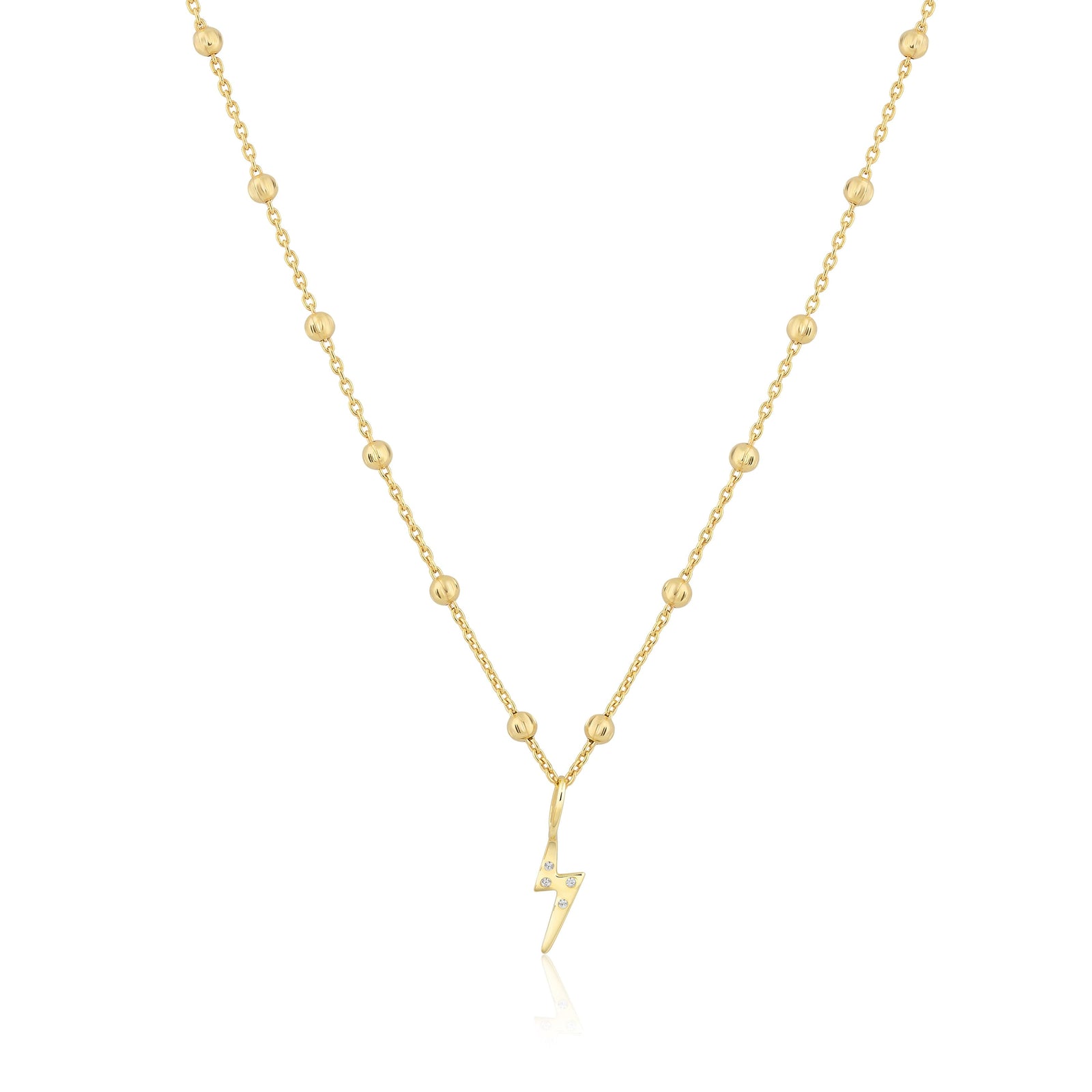mini lightning bolt charm necklace