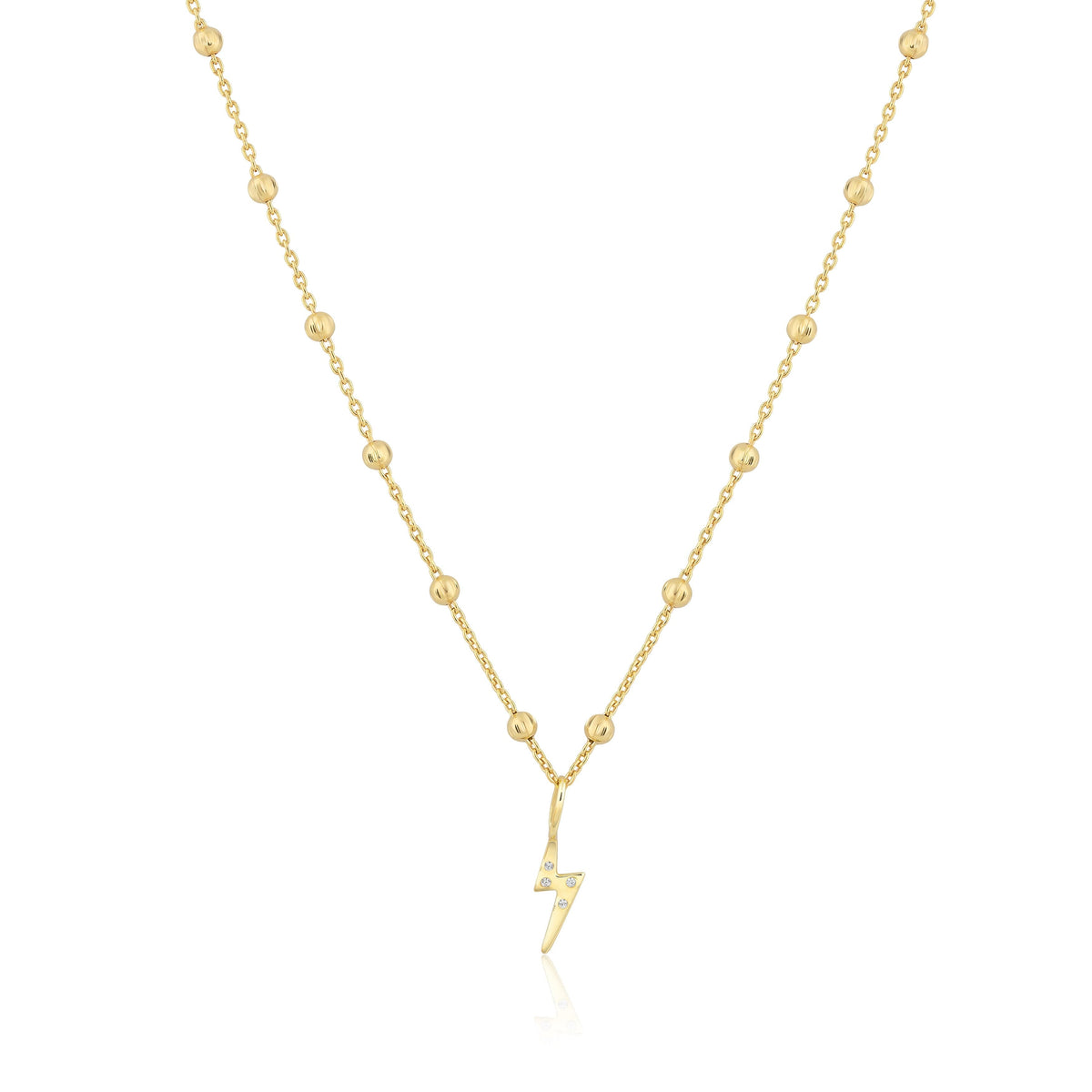 mini lightning bolt charm necklace