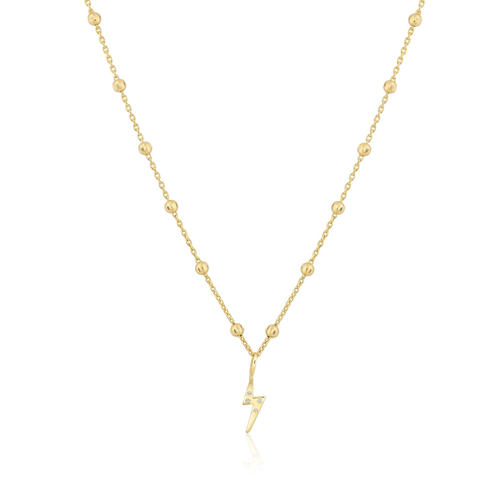 mini lightning bolt charm necklace