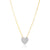 pave medium heart charm necklace