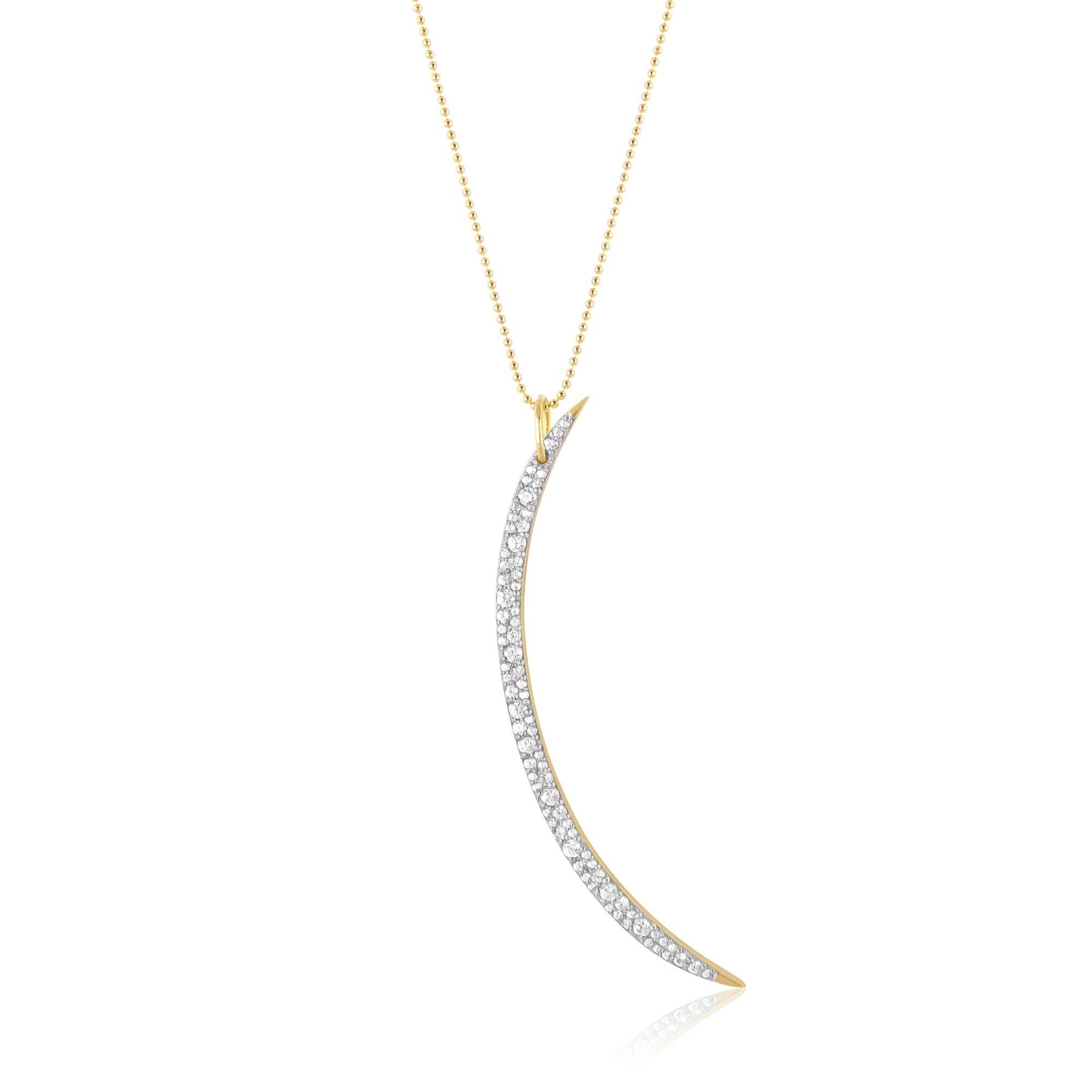 PRE ORDER: jumbo moon sliver charm necklace