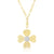jumbo matte clover charm necklace