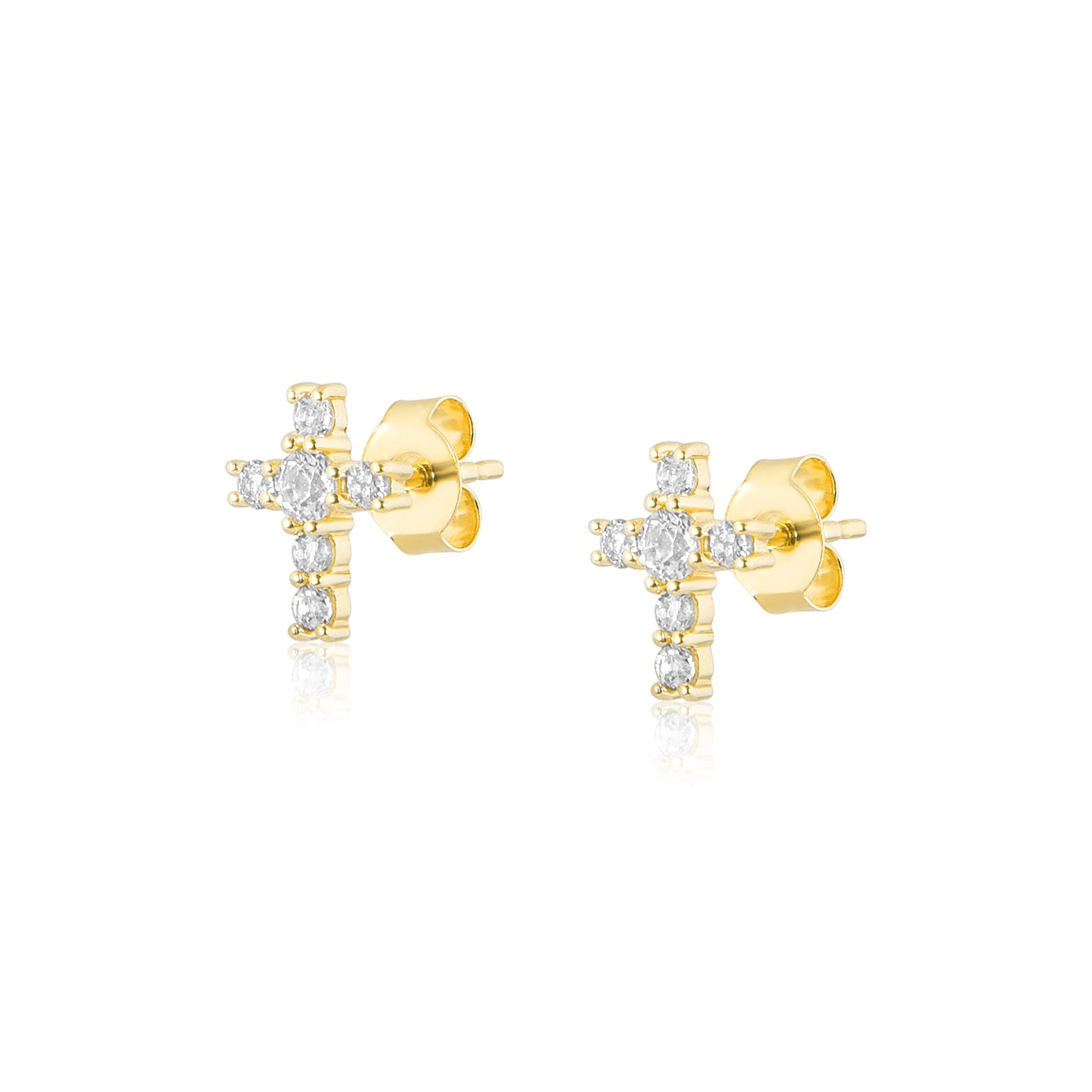 mini cross studs