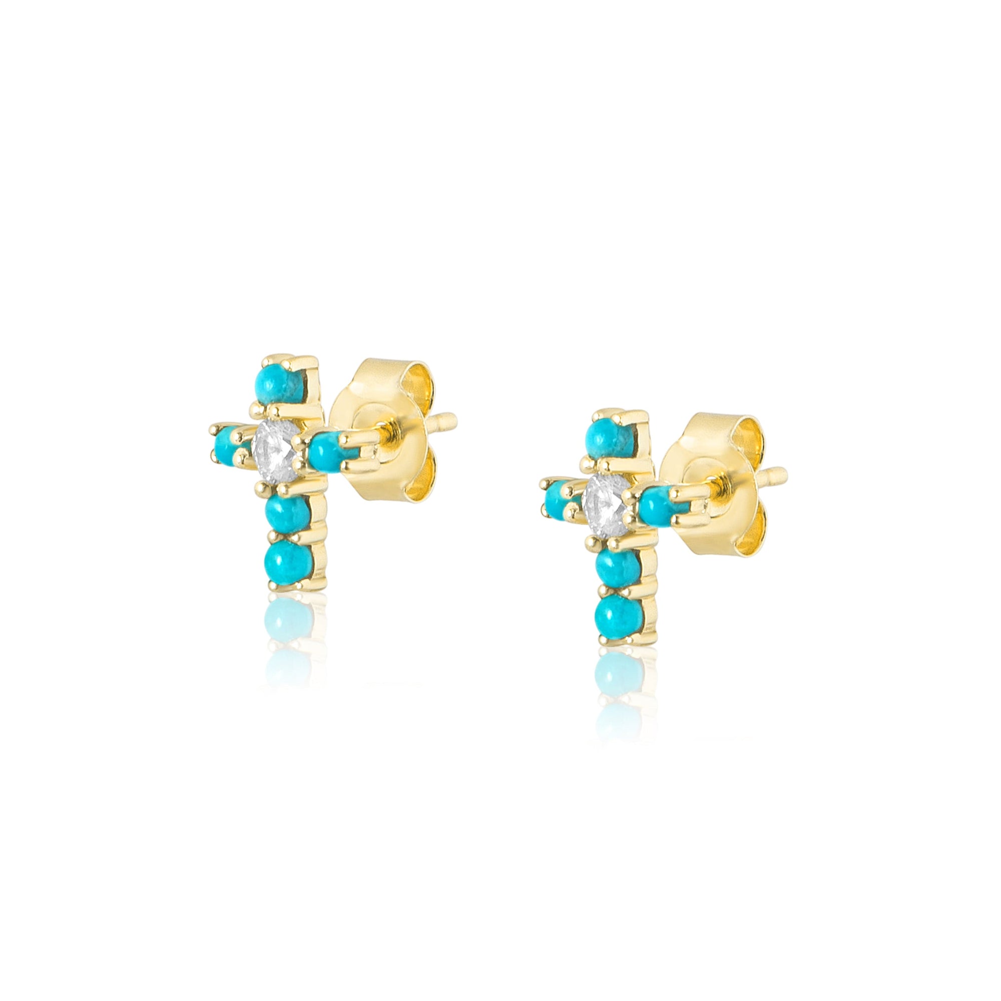 mini cross studs