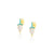 mini pear pave stone earrings