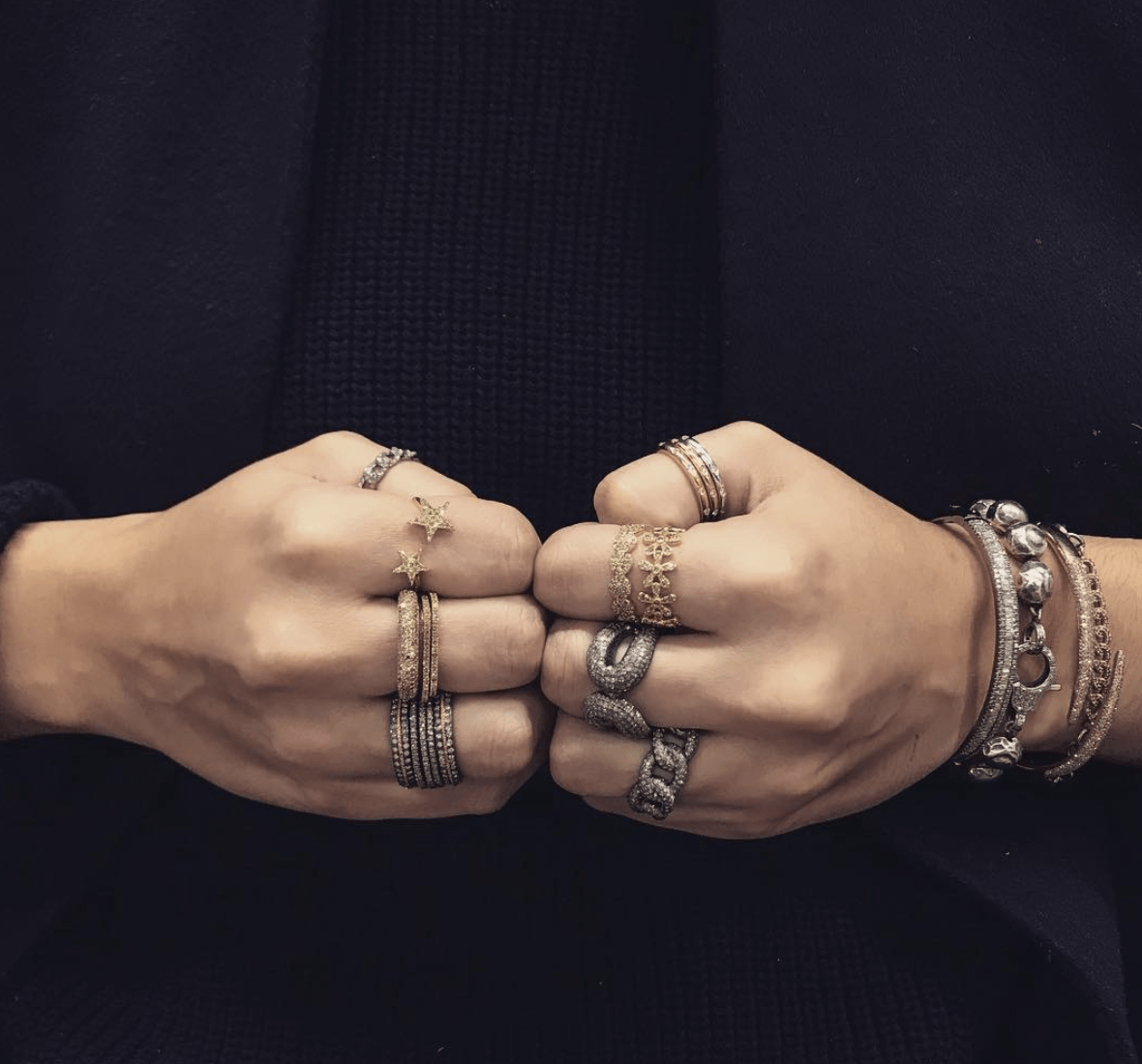 ela rae flora ring diamond 14k yellow gold