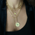 ela rae lara mini rectangle necklace matte 14k yellow gold plate