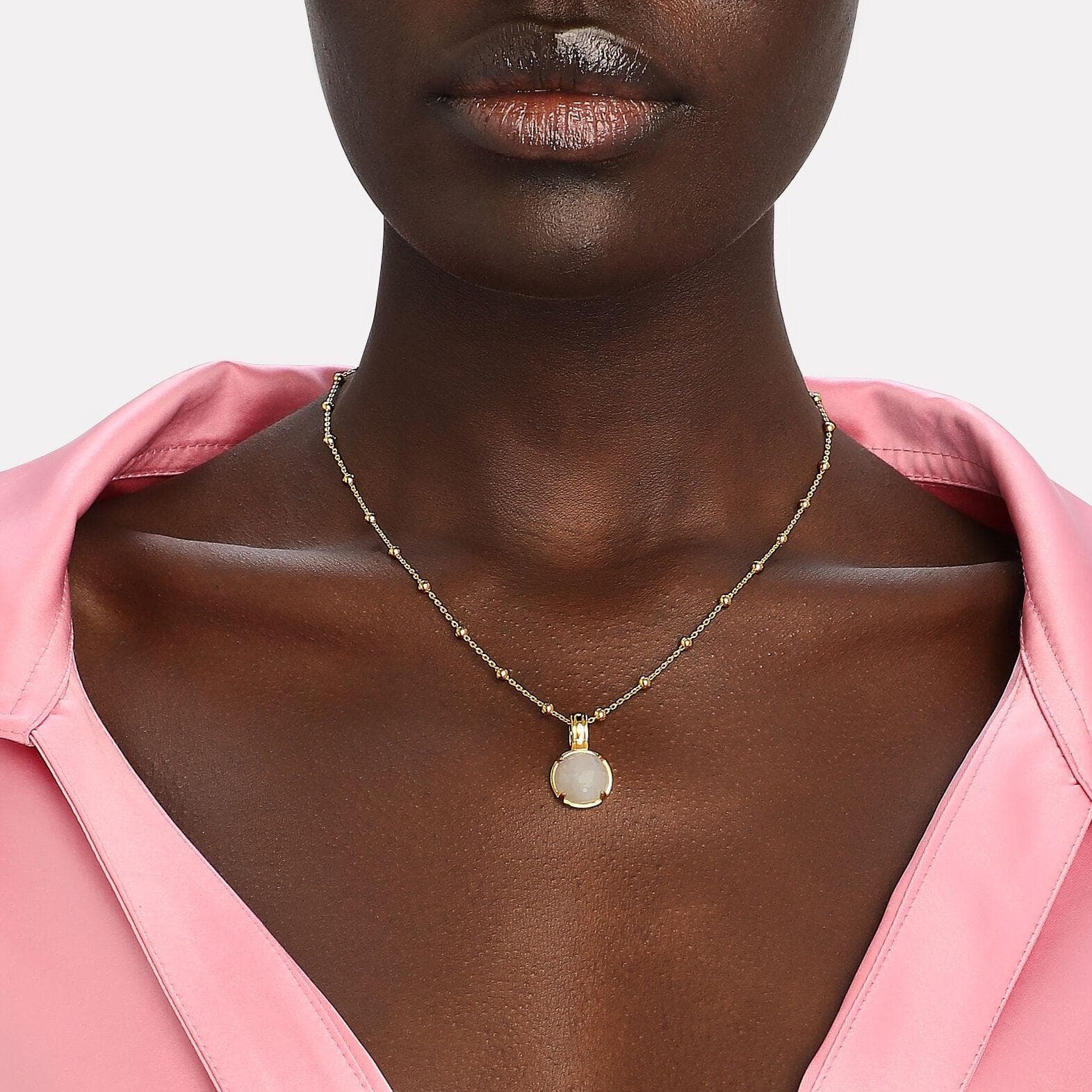 cabochon gemstone necklace