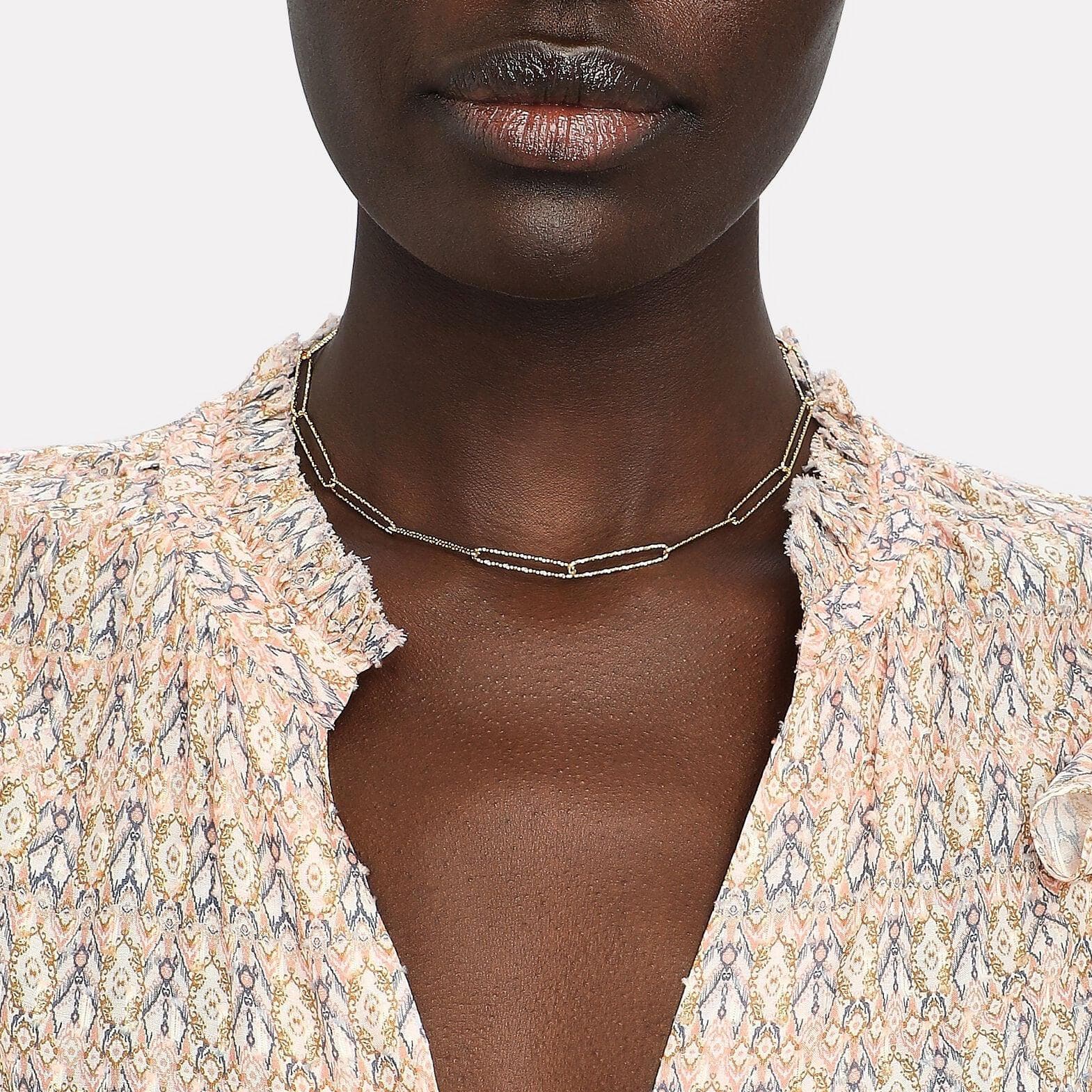 elongated sparkle chain