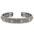 matte two tone diamond star cuff