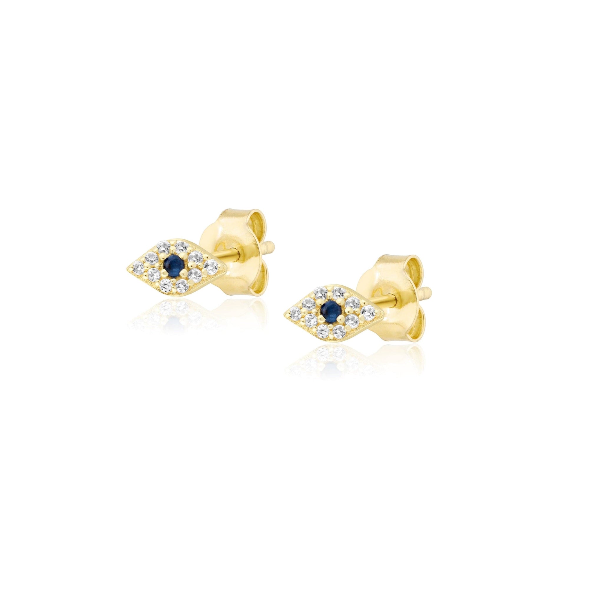 mini evil eye studs