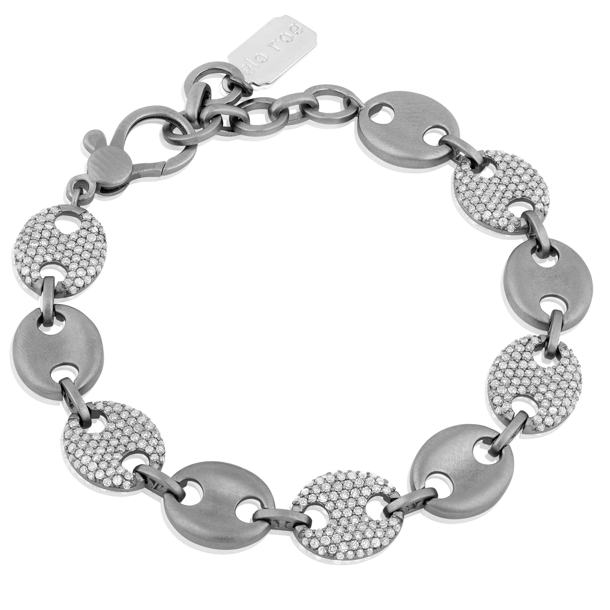 diamond matte horsebit bracelet