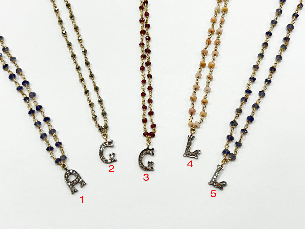 diamond initial charms