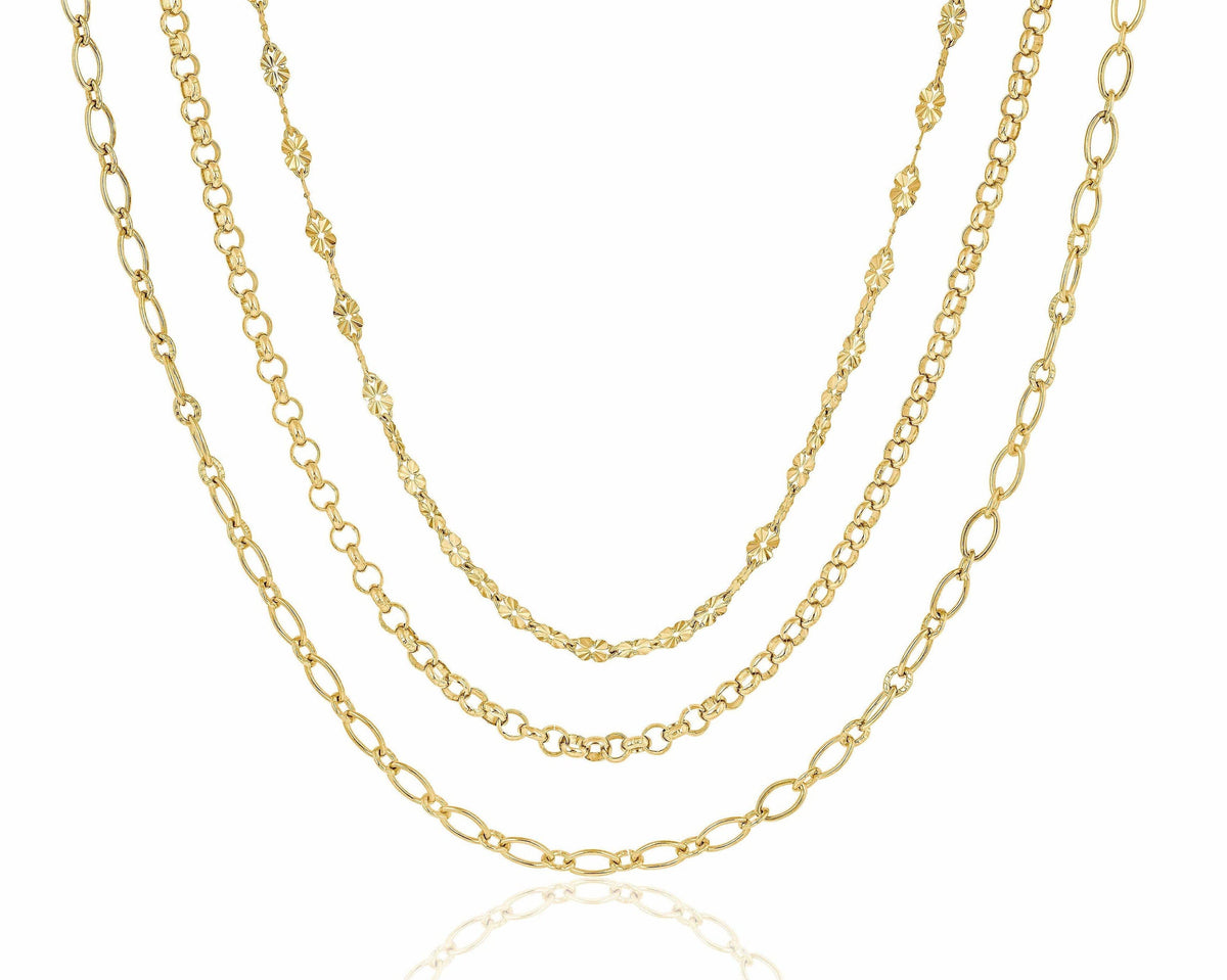 three layer chain | oval &amp; round