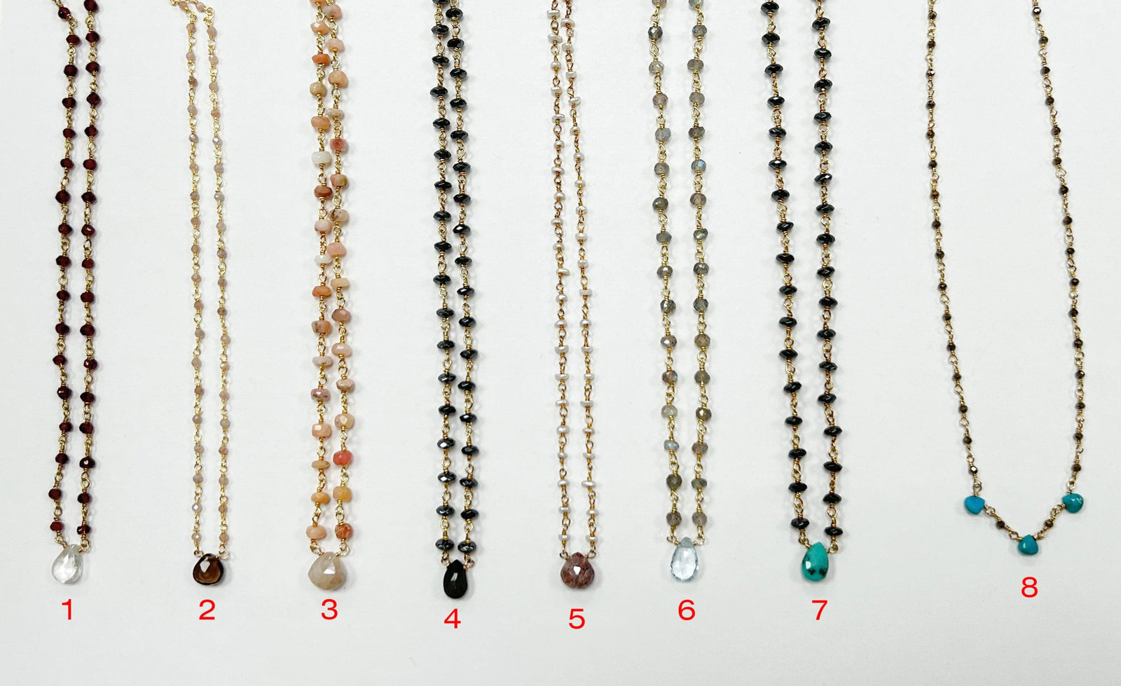 lori necklaces YG & RG plate