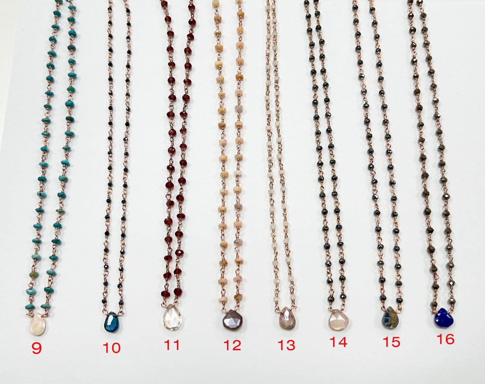 lori necklaces YG & RG plate