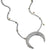 ela rae eliza horn necklace diamond sterling silver