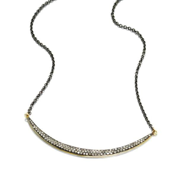 ela rae eliza necklace diamond sterling silver 14k yellow gold plate