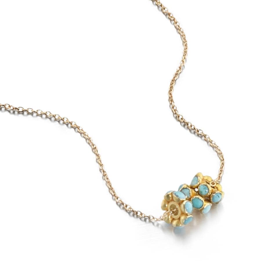 ela rae angie stone trio necklace pearl 14k yellow gold