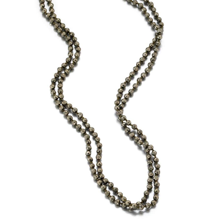 ela rae diana knots necklace pyrite silk