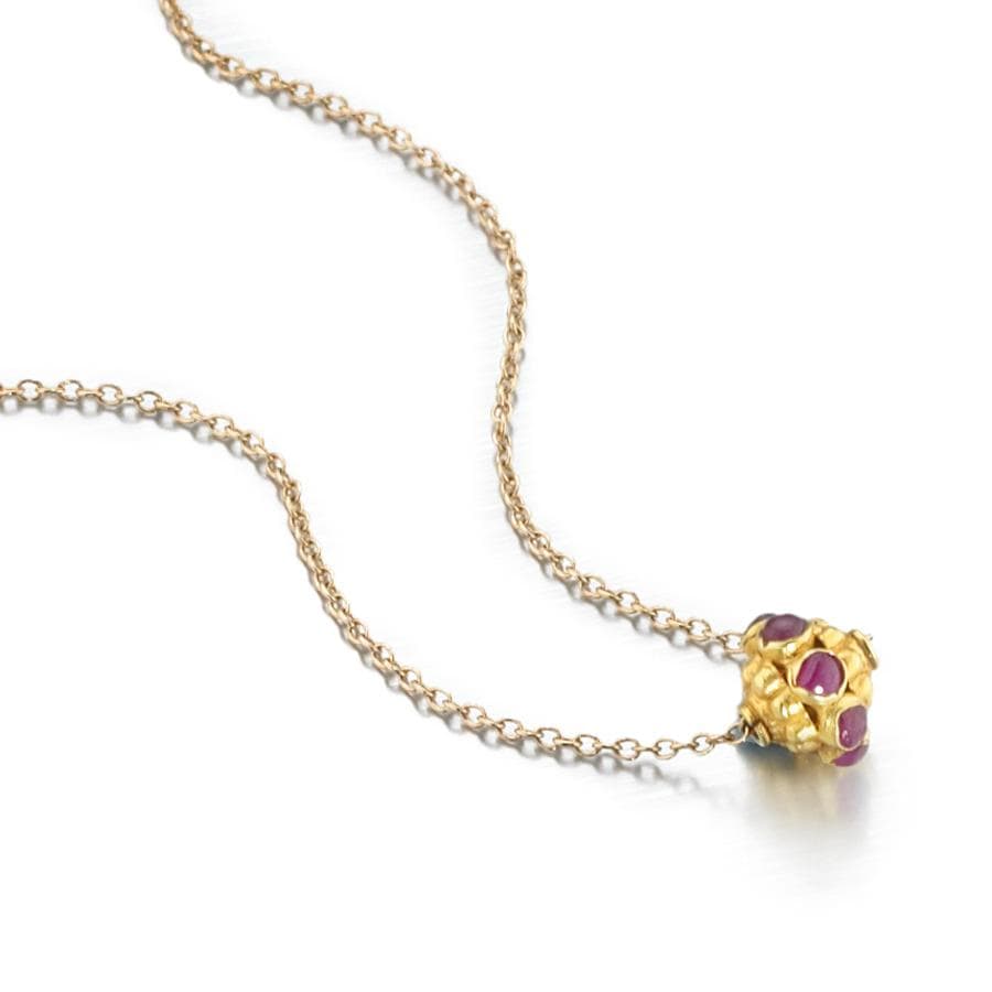 ela rae evie trinket necklace ruby 14k yellow gold