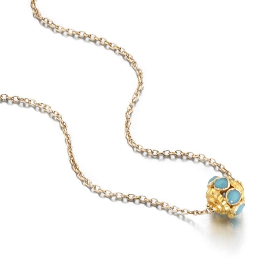 ela rae evie trinket necklace ruby 14k yellow gold