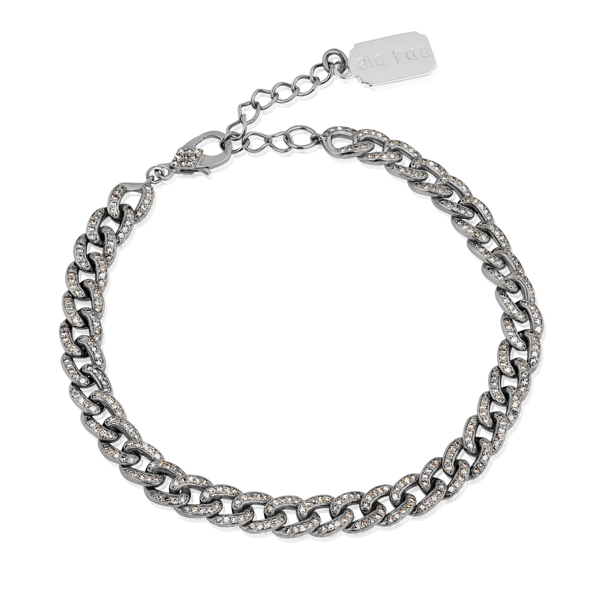 diamond mini curb bracelet