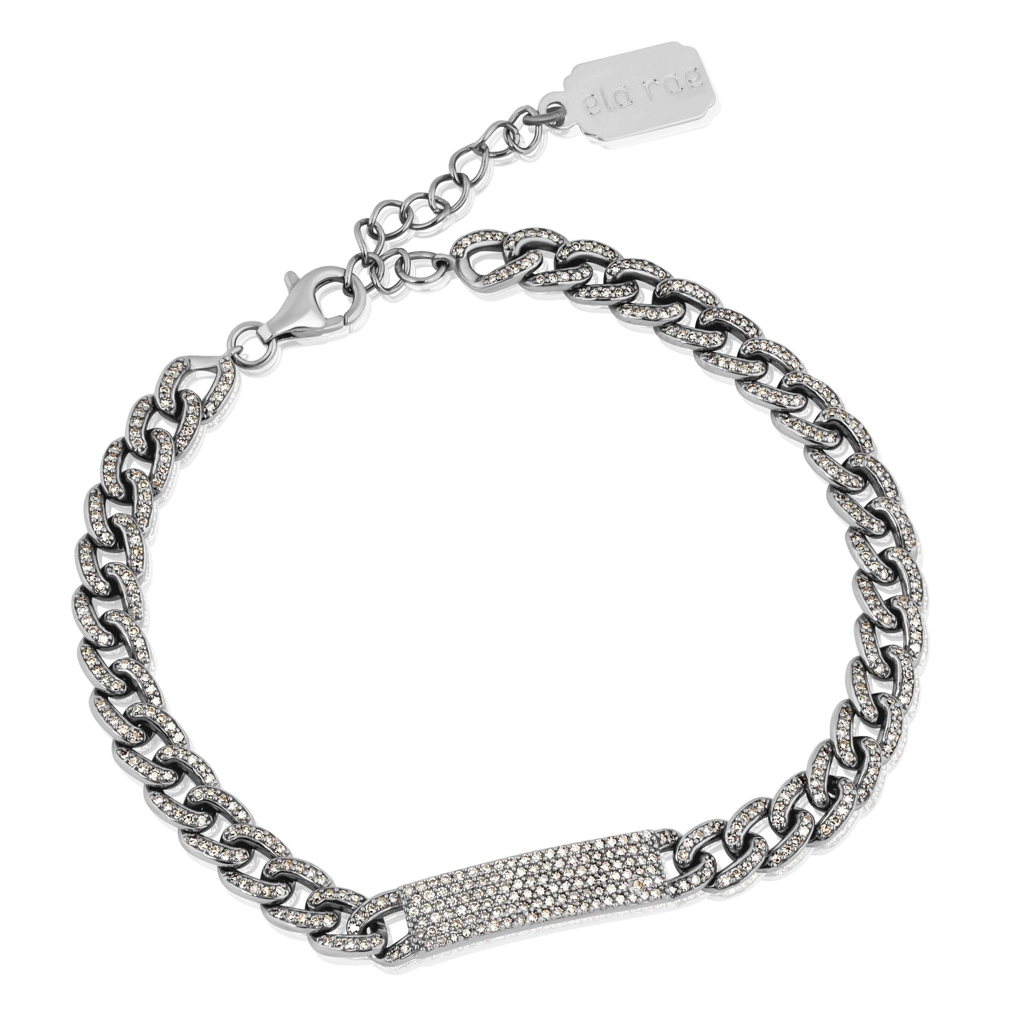 diamond curb ID bracelet