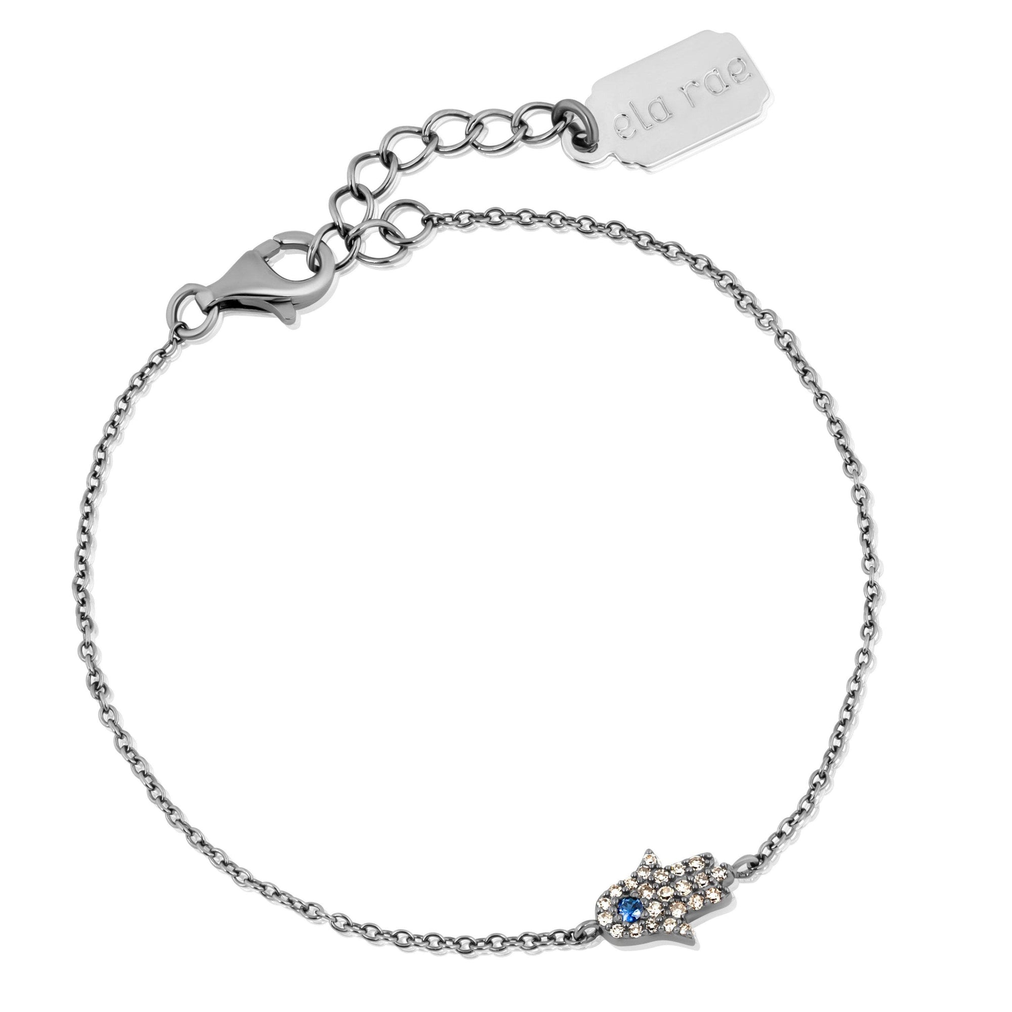 mini diamond hamsa bracelet