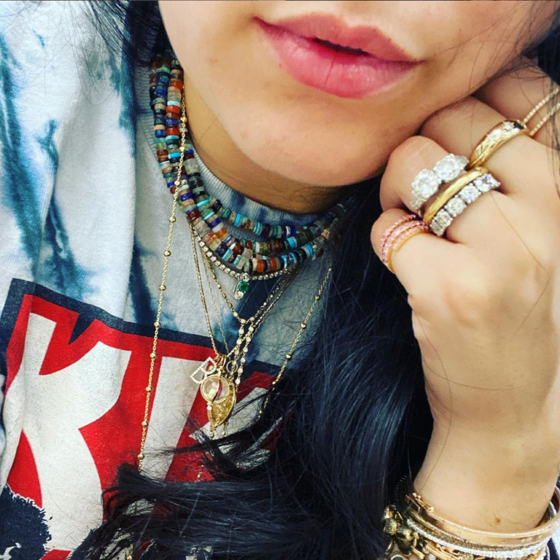 mixed gemstone candy necklace